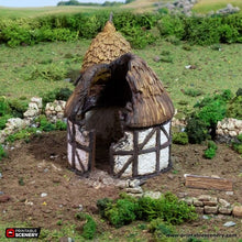Load image into Gallery viewer, Ruined Small Round House - King and Country - Printable Scenery Terrain Wargaming D&amp;D DnD 10mm 15mm 20mm 25mm 28mm 32mm 40mm 54mm
