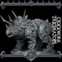 Load image into Gallery viewer, Clockwork Triceratops - Rocket Pig Wargaming D&amp;D DnD