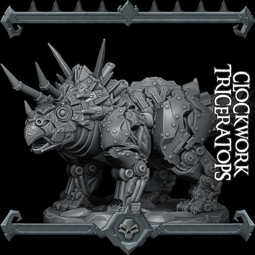 Clockwork Triceratops - Rocket Pig Wargaming D&D DnD