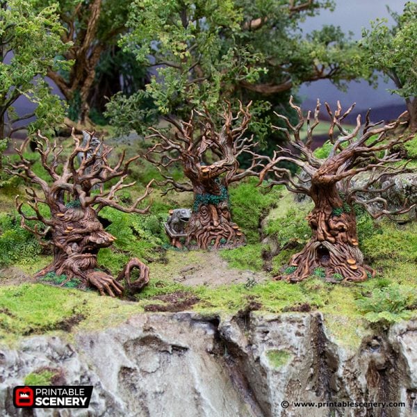 Sentient Trees (All 3) - Hagglethorn Hollow - Printable Scenery Wargam ...