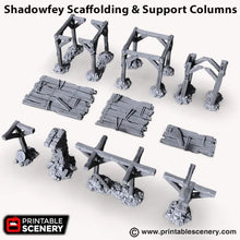 Load image into Gallery viewer, Scaffolding and Support Columns - Shadowfey Wargaming Terrain D&amp;D DnD