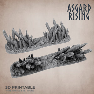 Spiked Fences Set - Asgard Rising Miniatures - Wargaming D&D DnD