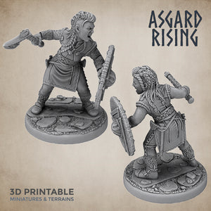 Midgard Shieldmaiden Viking Warband Set - Asgard Rising Miniatures - Wargaming D&D DnD