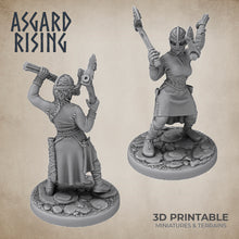 Load image into Gallery viewer, Midgard Shieldmaiden Viking Warband Set - Asgard Rising Miniatures - Wargaming D&amp;D DnD