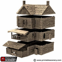 Load image into Gallery viewer, Slums of Flea Bottom 2 - King and Country - Printable Scenery Terrain Wargaming D&amp;D DnD 10mm 15mm 20mm 25mm 28mm 32mm 40mm 54mm