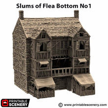 Load image into Gallery viewer, Slums of Flea Bottom 1 - King and Country - Printable Scenery Terrain Wargaming D&amp;D DnD 10mm 15mm 20mm 25mm 28mm 32mm 40mm 54mm