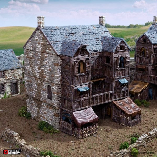 Slums of Flea Bottom 1 - King and Country - Printable Scenery Terrain Wargaming D&D DnD 10mm 15mm 20mm 25mm 28mm 32mm 40mm 54mm
