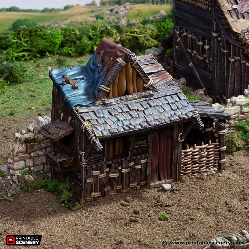 Small Shanty - King and Country - Printable Scenery Terrain Wargaming D&D DnD 10mm 15mm 20mm 25mm 28mm 32mm 40mm 54mm