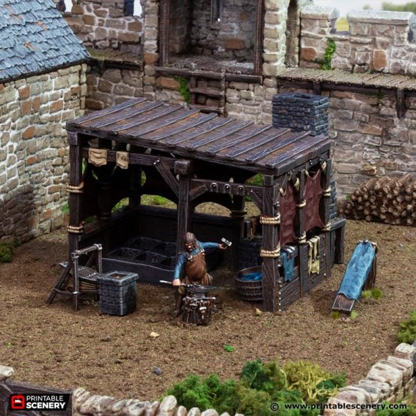 Smithy - King and Country - Printable Scenery Terrain Wargaming D&D DnD 10mm 15mm 20mm 25mm 28mm 32mm 40mm 54mm