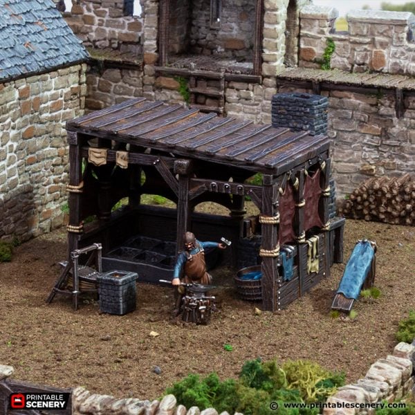 Smithy - King and Country - Printable Scenery Terrain Wargaming D&D DnD 10mm 15mm 20mm 25mm 28mm 32mm 40mm 54mm