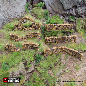 Hagglethorn Stone Walls - Hagglethorn Hollow Printable Scatter Scenery Terrain D&D DnD