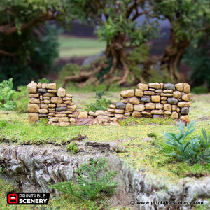 Hagglethorn Stone Walls - Hagglethorn Hollow Printable Scatter Scenery Terrain D&D DnD