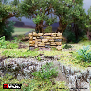 Hagglethorn Stone Walls - Hagglethorn Hollow Printable Scatter Scenery Terrain D&D DnD