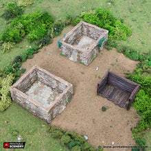 Load image into Gallery viewer, Small Rustic Barns - King and Country - Printable Scenery Terrain Wargaming D&amp;D DnD 10mm 15mm 20mm 25mm 28mm 32mm 40mm 54mm Painted options