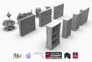 Dracul's Manor Study & Library Furnishing Set - Wargaming D&D DnD Vampire Dracula