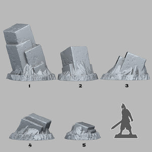 Sugarcube Pillars - Fantastic Plants and Rocks Vol. 3 - Print Your Monsters - Wargaming D&D DnD