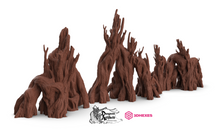 Load image into Gallery viewer, Swamp Tree Walls - 3DHexes Wargaming Terrain D&amp;D DnD