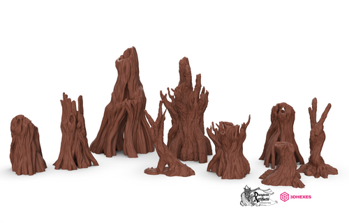 Swamp Trees - 3DHexes Wargaming Terrain D&D DnD