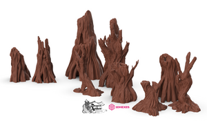 Swamp Trees - 3DHexes Wargaming Terrain D&D DnD