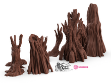 Load image into Gallery viewer, Swamp Trees - 3DHexes Wargaming Terrain D&amp;D DnD