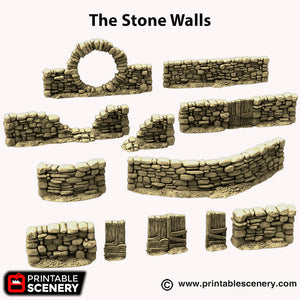 Hagglethorn Stone Walls - Hagglethorn Hollow Printable Scatter Scenery Terrain D&D DnD