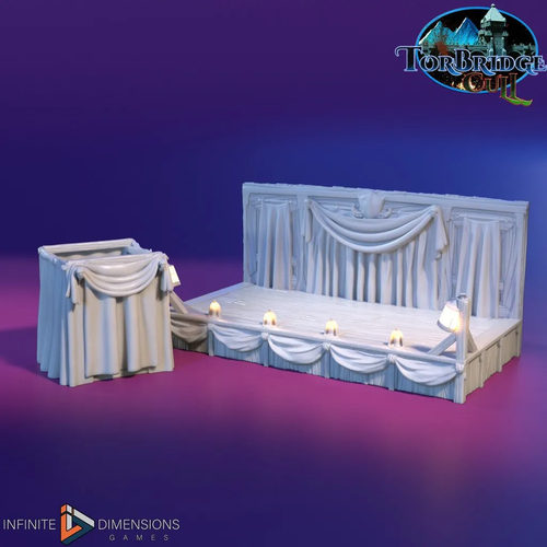 The Stage - Torbridge Cull - Infinite Dimensions Terrain Wargaming D&D DnD 15mm 20mm 25mm 28mm 32mm 40mm Painted options