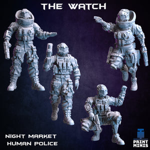 The Watch - Night Market Police - Print Minis - Wargaming D&D DnD
