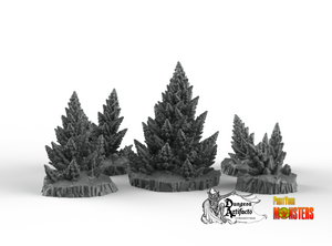 Toxic Alien Pines - Fantastic Plants and Rocks Vol. 2 - Print Your Monsters - Wargaming D&D DnD