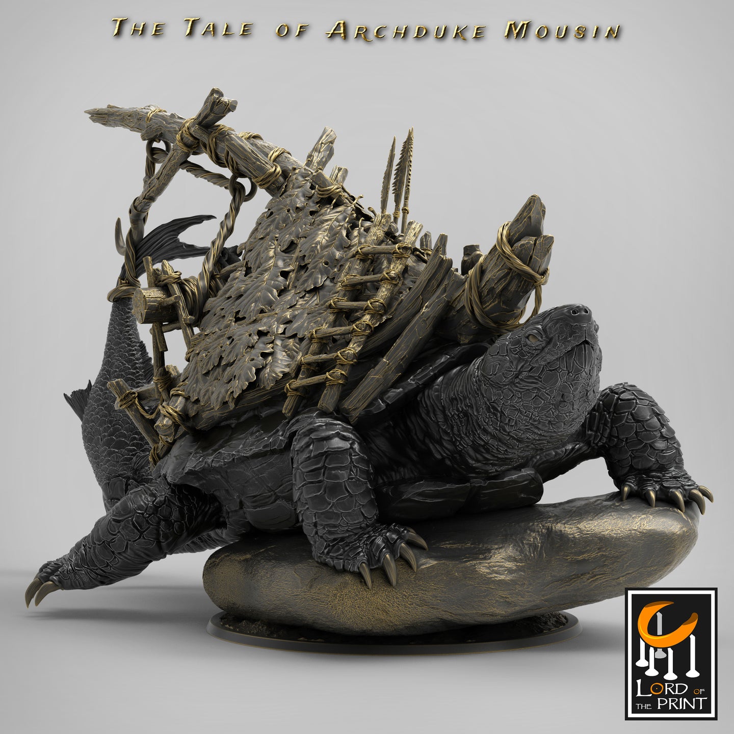 Turtle - Saddled - The Tale of Archduke Mousin - Lord of the Print - Wargaming D&D DnD