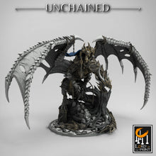 Load image into Gallery viewer, King Olaf Mounted on Armored Unchained Dragon - Unchained - Lord of the Print - Wargaming D&amp;D DnD