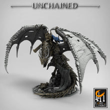 Load image into Gallery viewer, King Olaf Mounted on Armored Unchained Dragon - Unchained - Lord of the Print - Wargaming D&amp;D DnD