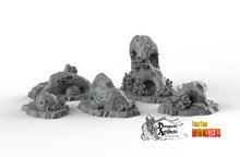 Load image into Gallery viewer, Underwater Stone Caves - Fantastic Plants and Rocks Vol. 2 - Print Your Monsters - Wargaming D&amp;D DnD