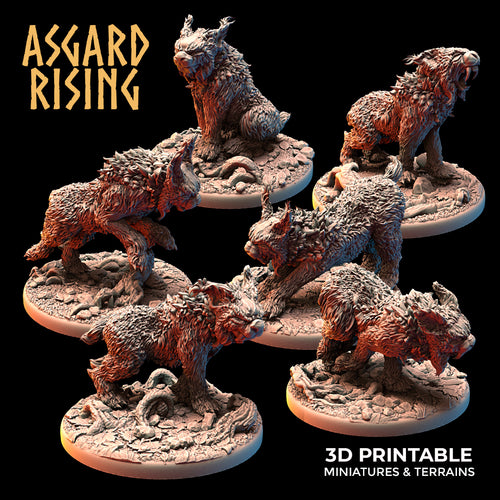 Wild Lynx Pack - Asgard Rising - Wargaming D&D DnD