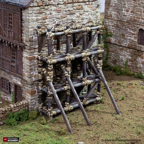 Wooden Scaffold - King and Country - Printable Scenery Terrain Wargaming D&D DnD 10mm 15mm 20mm 25mm 28mm 32mm 40mm 54mm