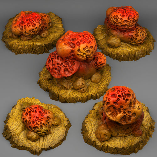 Wormhole Mushrooms - Fantastic Plants and Rocks Vol. 3 - Print Your Monsters - Wargaming D&D DnD