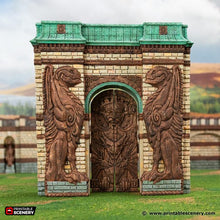 Load image into Gallery viewer, Wyrmway Gate - Rise of the Halflings - Printable Scenery Terrain Wargaming D&amp;D DnD