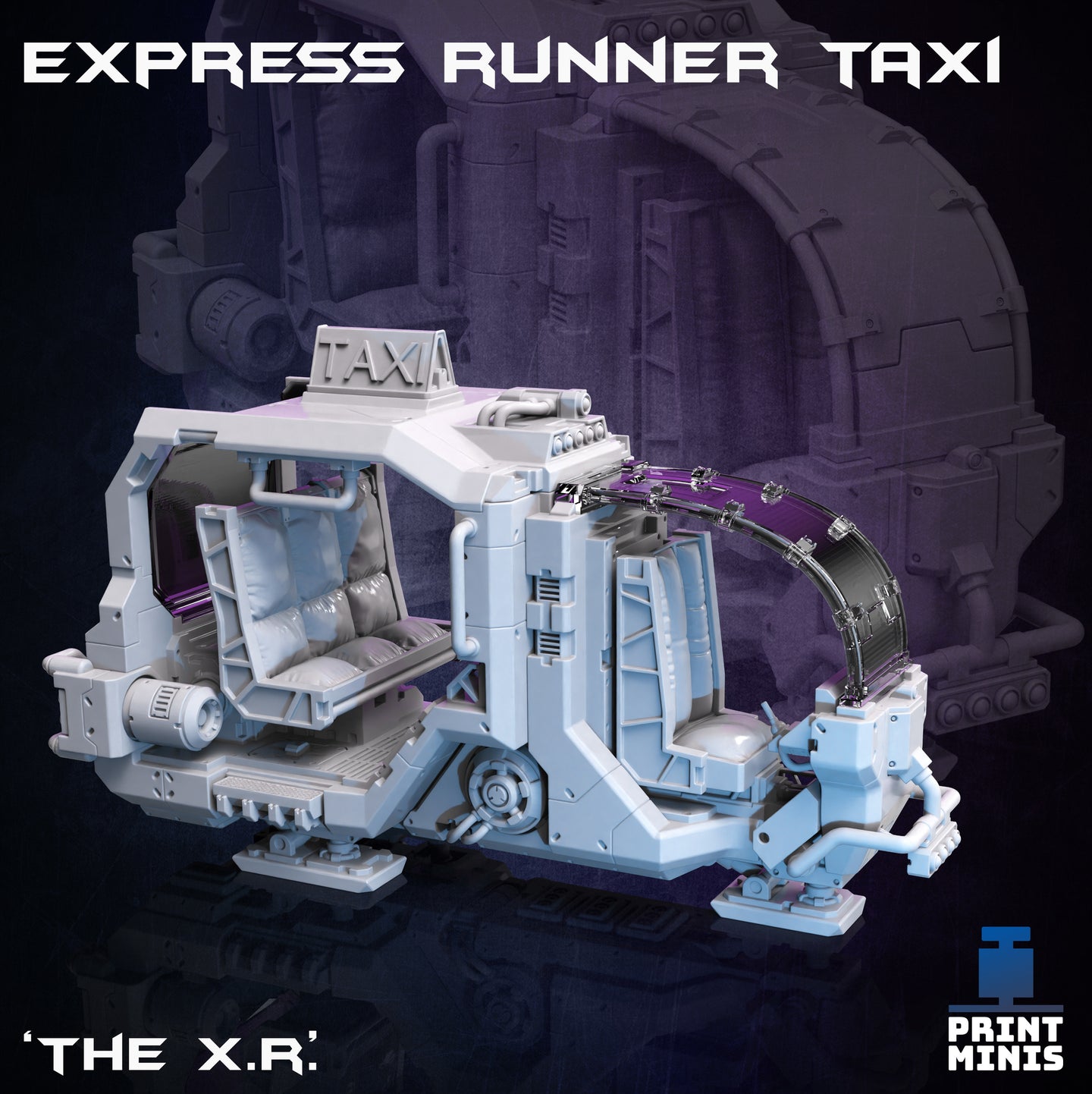 The Express Runner Taxi - Night Market - Print Minis - Wargaming D&D DnD