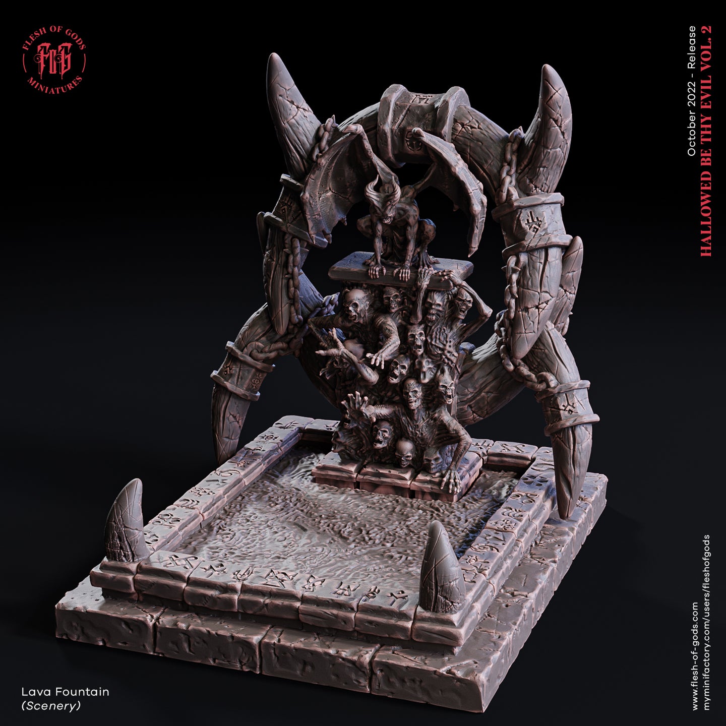 Lava Fountain - Hallowed Be Thy Evil Pt2 - Flesh of Gods - Wargaming D&D DnD