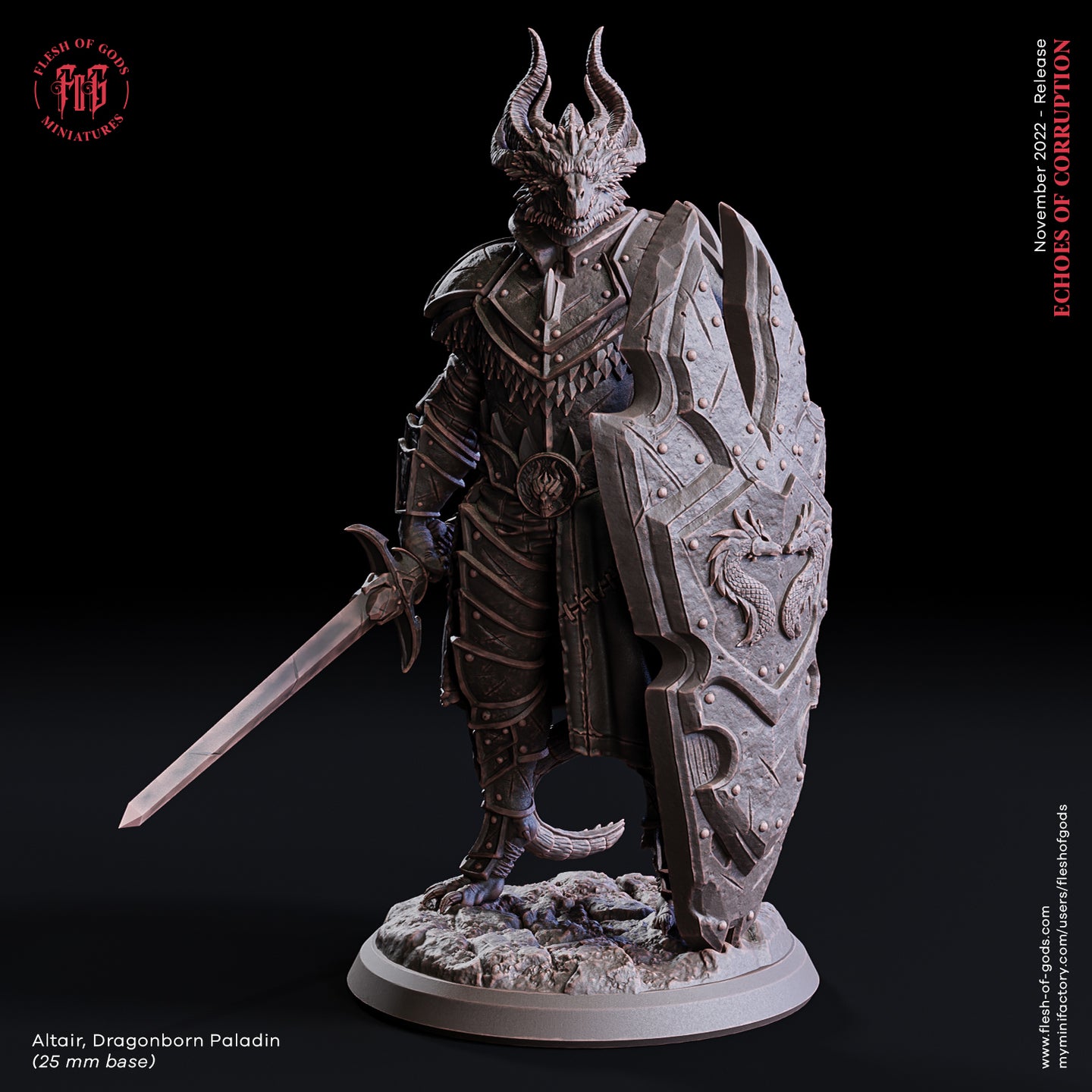 Altair, Dragonborn Paladin - Echoes of Corruption - Flesh of Gods - Wargaming D&D DnD