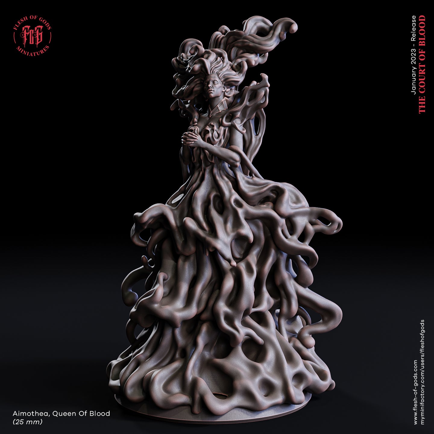 Aimothea, The Queen of Blood - The Court of Blood - Flesh of Gods - Wargaming D&D DnD