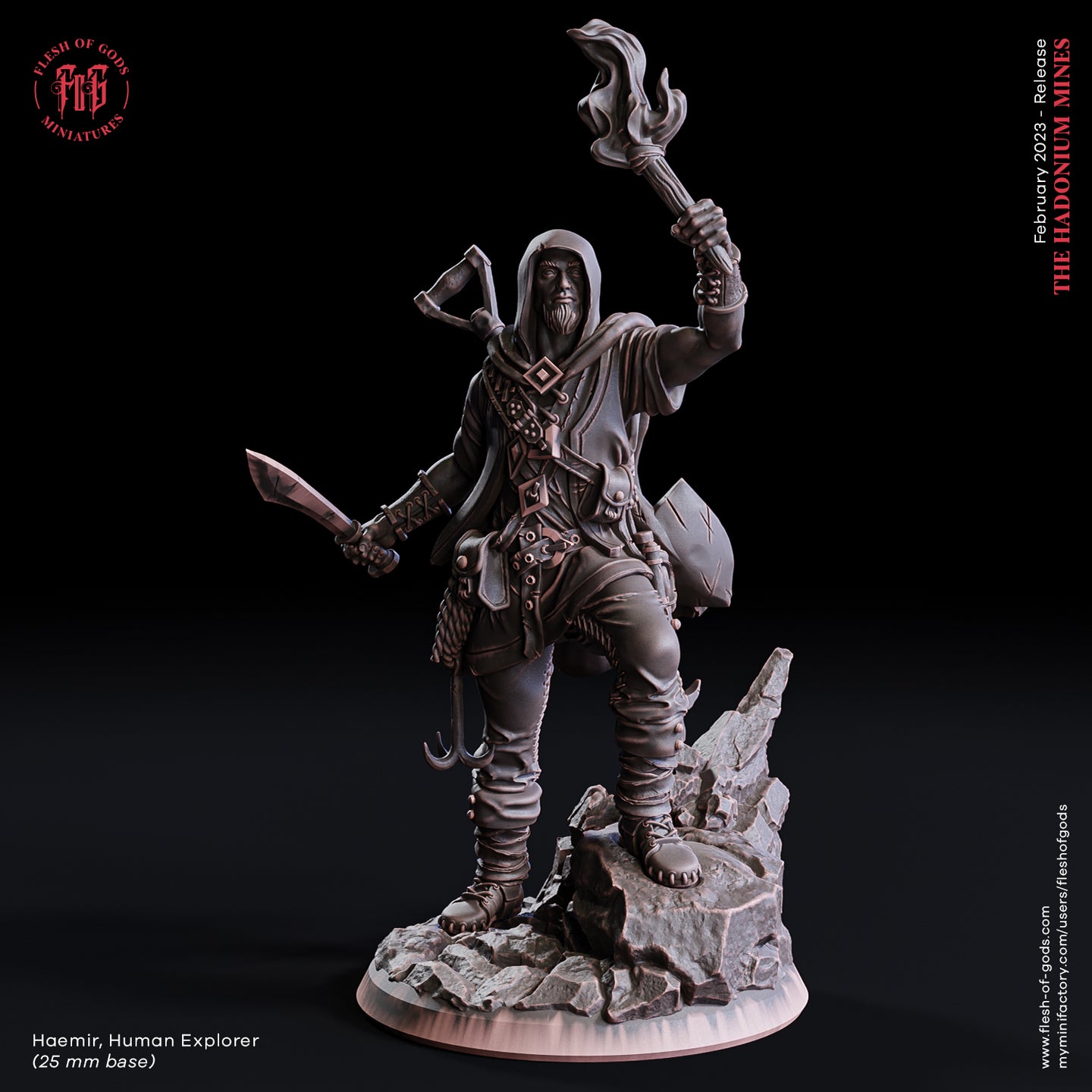 Haemir, Human Explorer - The Hadonium Mines - Flesh of Gods - Wargaming D&D DnD