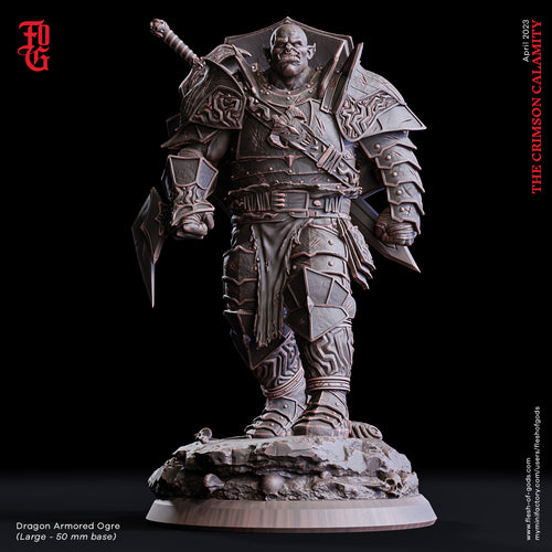Dragon Armored Ogre - The Crimson Calamity - Flesh of Gods - Wargaming D&D DnD