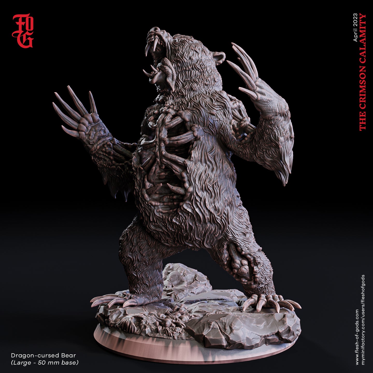 Dragon-Cursed Bear - The Crimson Calamity - Flesh of Gods - Wargaming D&D DnD