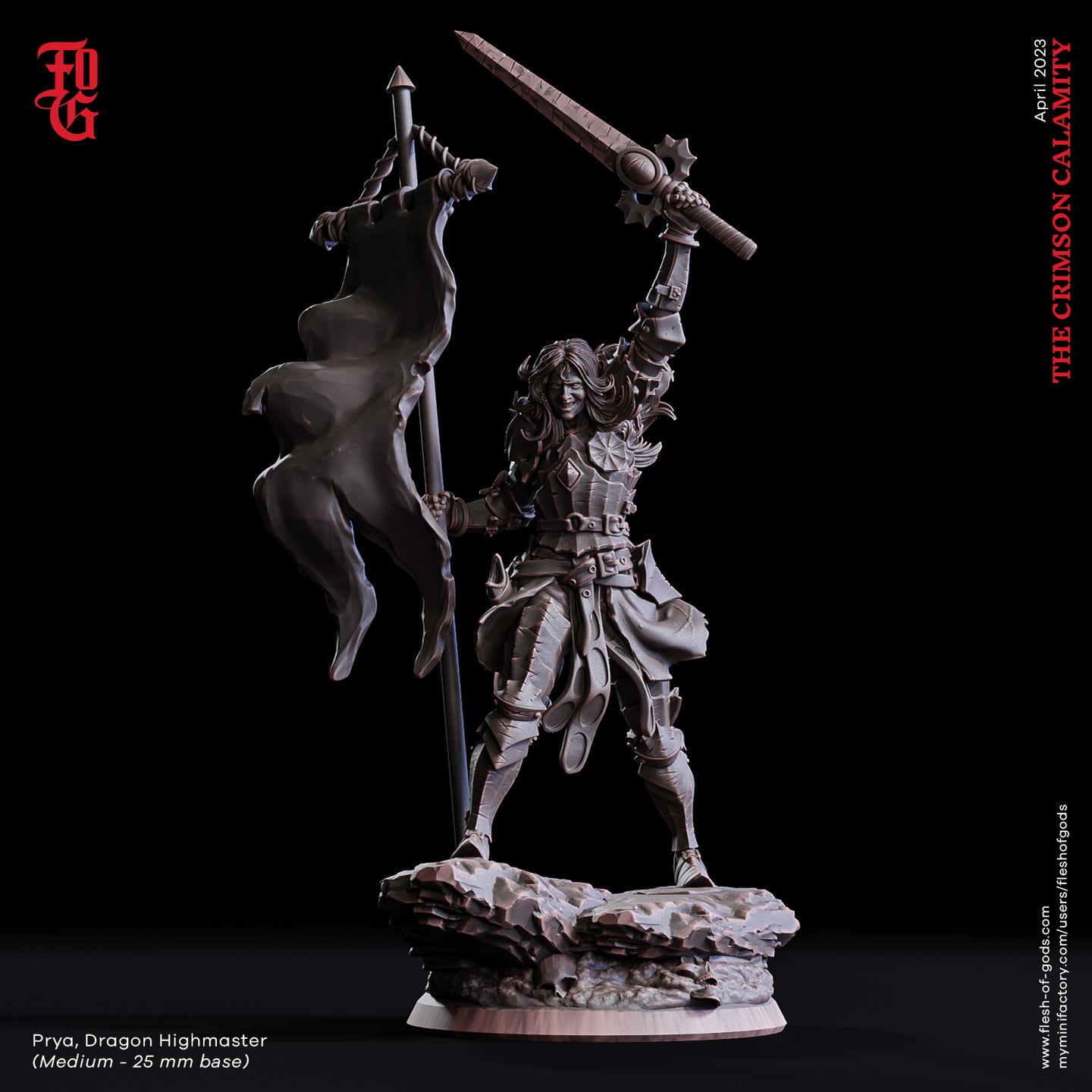 Prya, Dragon Highmaster - The Crimson Calamity - Flesh of Gods - Wargaming D&D DnD