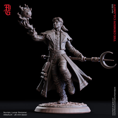 Nuvian, Lunar Sorcerer - The Crimson Calamity - Flesh of Gods - Wargaming D&D DnD