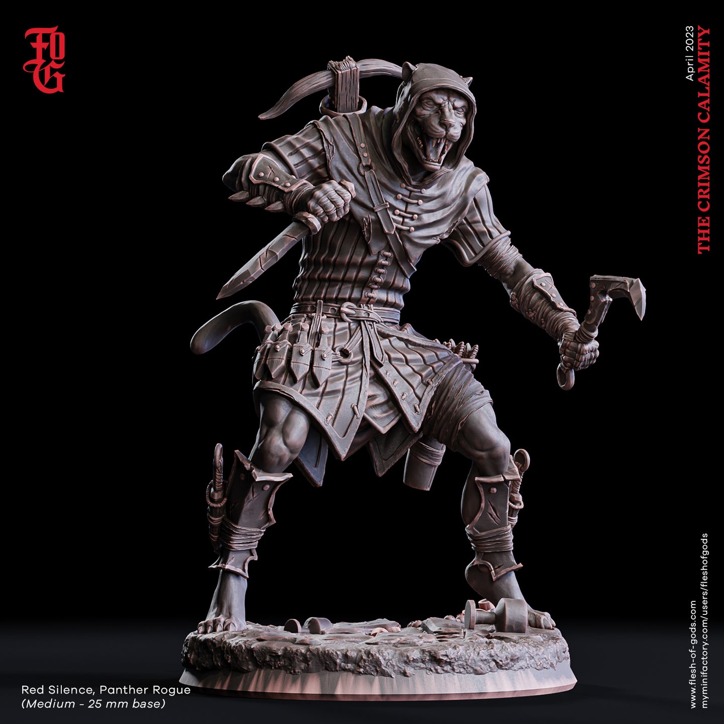 The Red Silence, Panther Rogue - The Crimson Calamity - Flesh of Gods - Wargaming D&D DnD