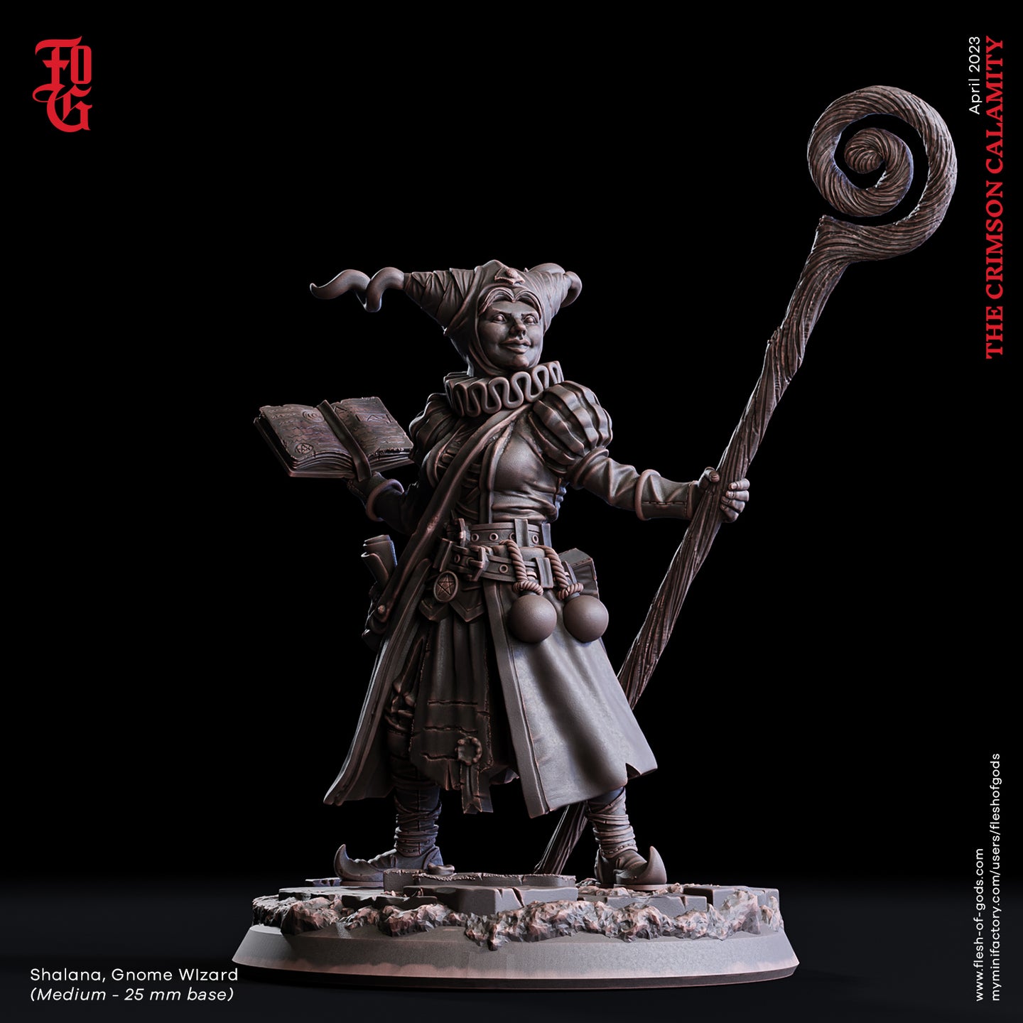 Shalana, Gnome Wizard - The Crimson Calamity - Flesh of Gods - Wargaming D&D DnD