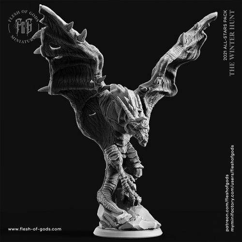 Night Wyvern - The Winter Hunt - Flesh of Gods - Wargaming D&D DnD