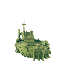 Load image into Gallery viewer, Wasteland River Tug Boat - Beyond the Badlands - EC3D - Wasteland Terrain Wargaming D&amp;D DnD 15mm 20mm 25mm 28mm 32mm 40mm