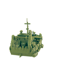 Load image into Gallery viewer, Wasteland River Tug Boat - Beyond the Badlands - EC3D - Wasteland Terrain Wargaming D&amp;D DnD 15mm 20mm 25mm 28mm 32mm 40mm